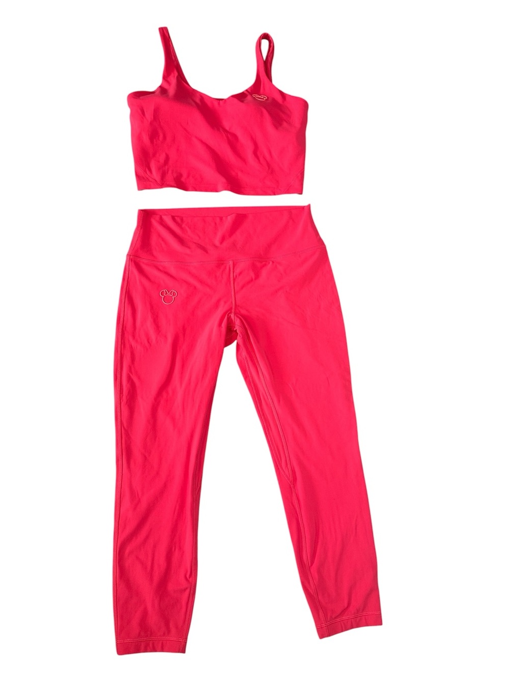 Lululemon X Disney 2 Piece Align Minnie Lip Gloss Pink Leggings & Cropped Tank - Picture 2 of 9
